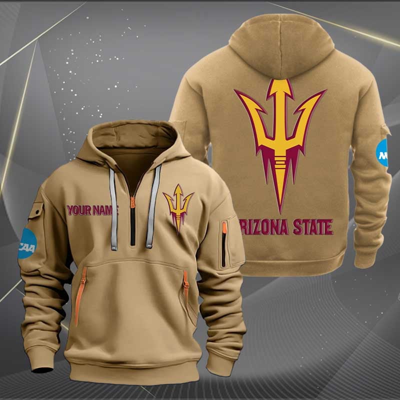 Sportswearmerch Arizona State Sun Devils NCAA Half Zip Hoodie For Fan