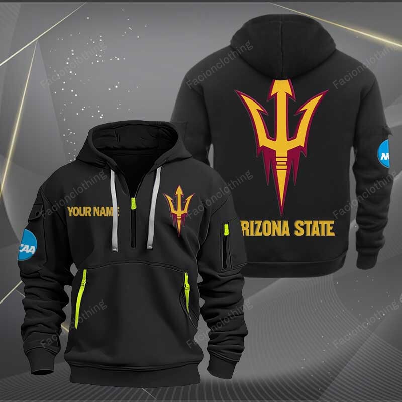 Sportswearmerch Arizona State Sun Devils NCAA Half Zip Hoodie For Fan