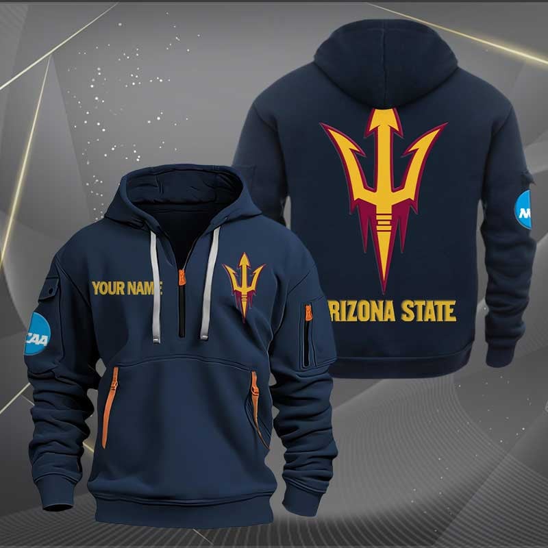 Sportswearmerch Arizona State Sun Devils NCAA Half Zip Hoodie For Fan