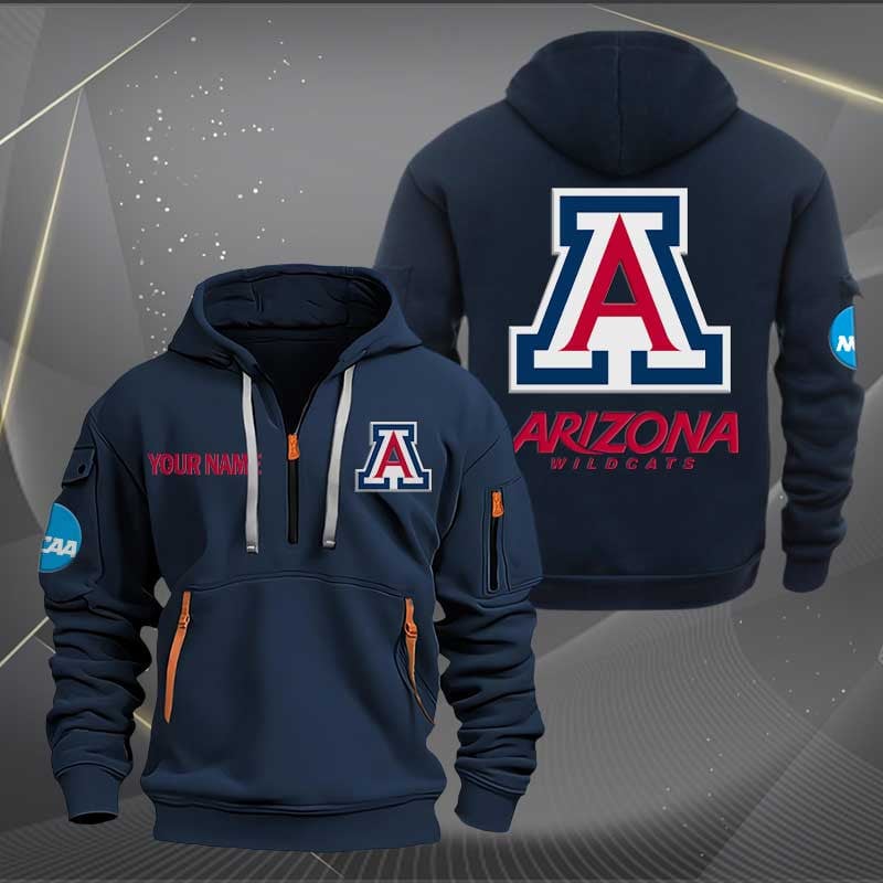 Sportswearmerch Arizona Wildcats NCAA Personalized Half Zip Hoodie For Fan