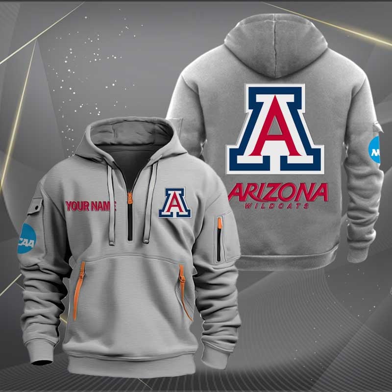 Sportswearmerch Arizona Wildcats NCAA Personalized Half Zip Hoodie For Fan