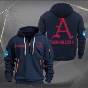 Sportswearmerch Arkansas Razorbacks Baseball NCAA Half Zip Hoodie For Fan