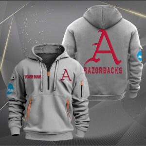 Sportswearmerch Arkansas Razorbacks Baseball NCAA Half Zip Hoodie For Fan