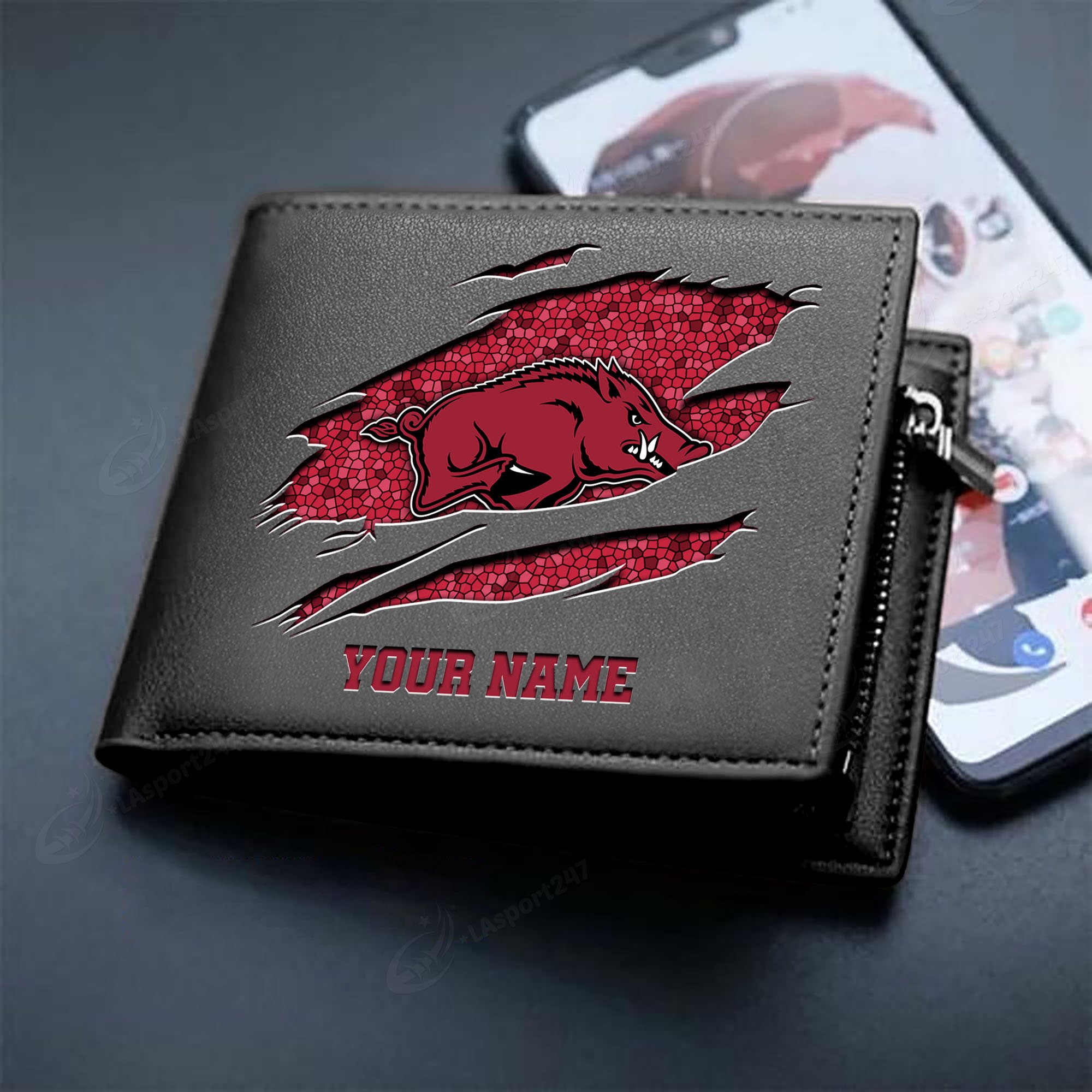 Sportswearmerch Arkansas Razorbacks NCAA Men Wallet For Fan