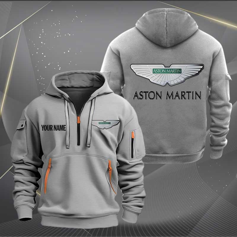 Sportswearmerch Aston-Martin Car Half Zip Hoodie For Fan