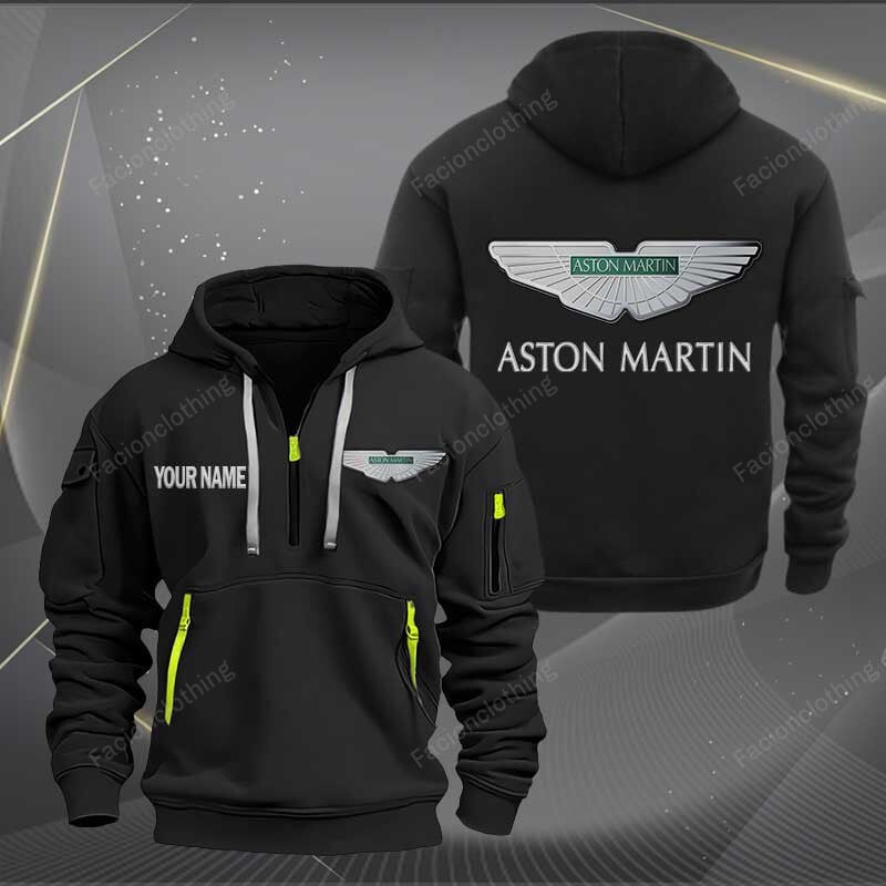 Sportswearmerch Aston-Martin Car Half Zip Hoodie For Fan