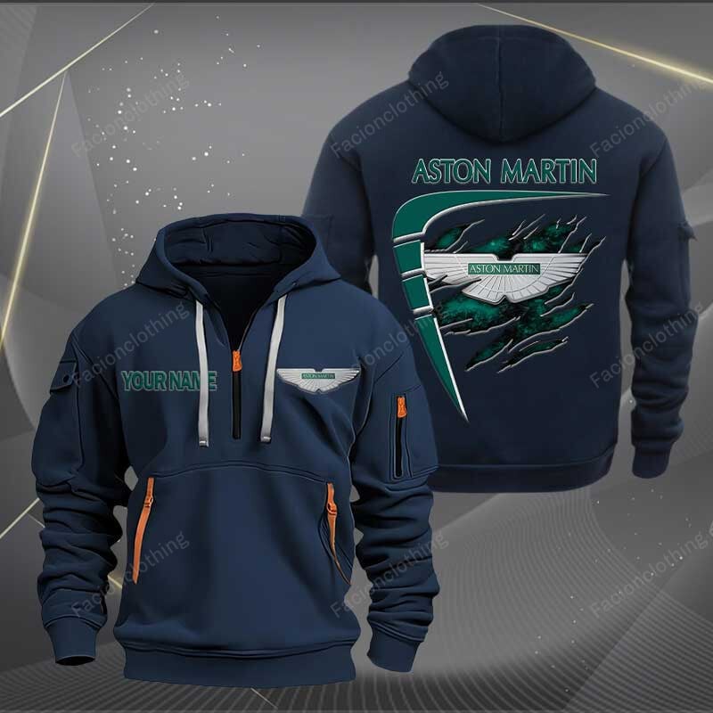 Sportswearmerch Aston-Martin Car Personalized Half Zip Hoodie For Fan