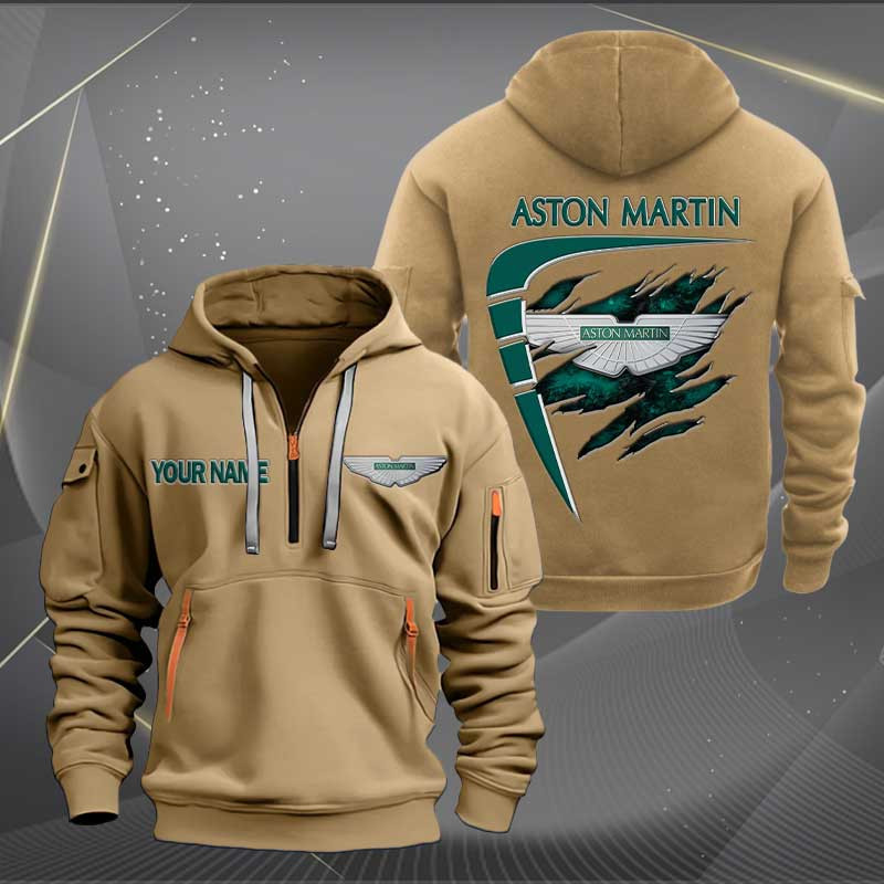 Sportswearmerch Aston-Martin Car Personalized Half Zip Hoodie For Fan