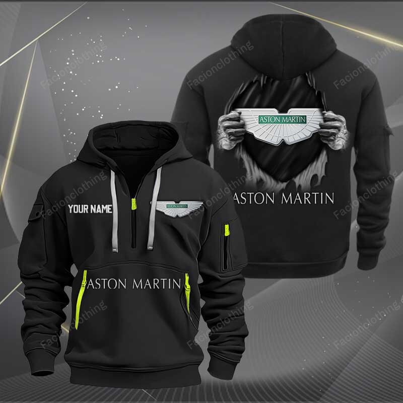 Sportswearmerch Aston-Martin Car Personalized Half Zip Hoodie For Fan
