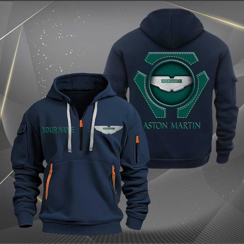 Sportswearmerch Aston-Martin Car Personalized Half Zip Hoodie For Fan