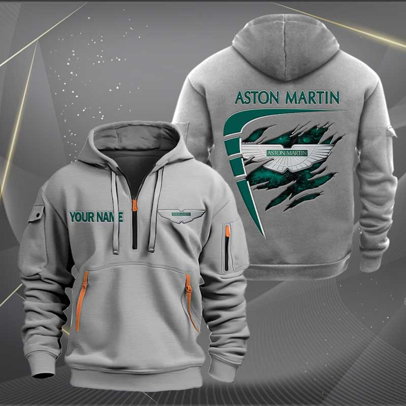 Sportswearmerch Aston-Martin Car Personalized Half Zip Hoodie For Fan