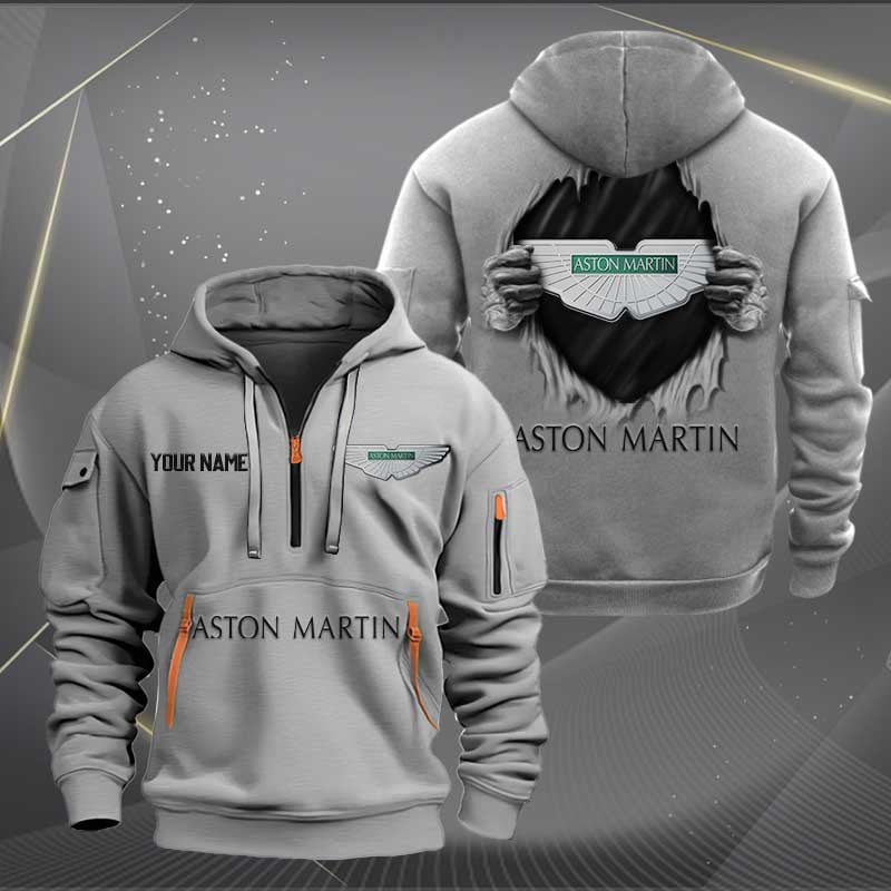 Sportswearmerch Aston-Martin Car Personalized Half Zip Hoodie For Fan