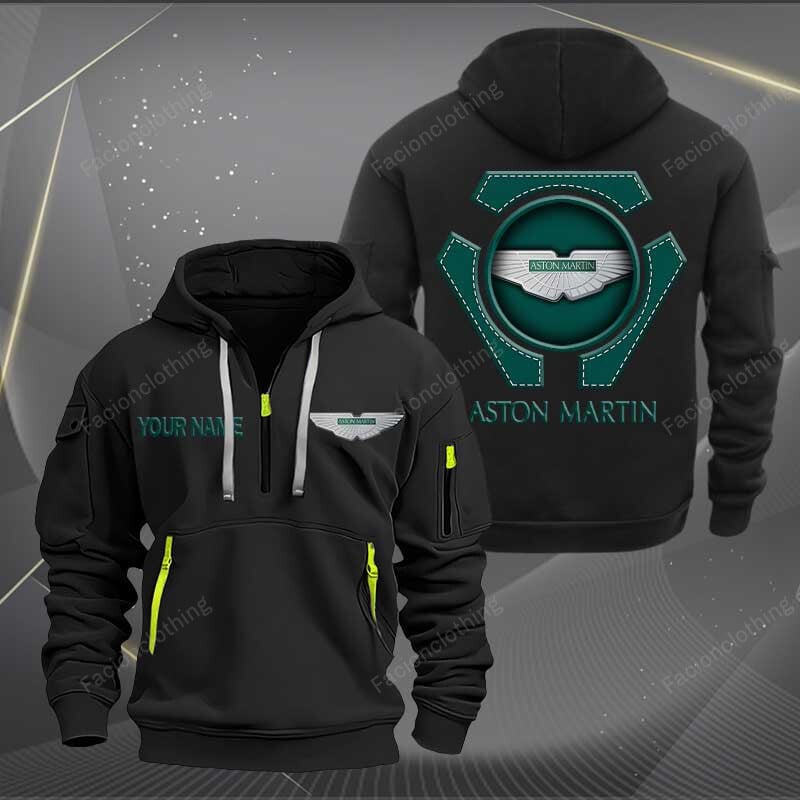 Sportswearmerch Aston-Martin Car Personalized Half Zip Hoodie For Fan