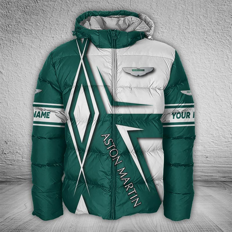 Sportswearmerch Aston-Martin Car Puffer Jacket For Fan