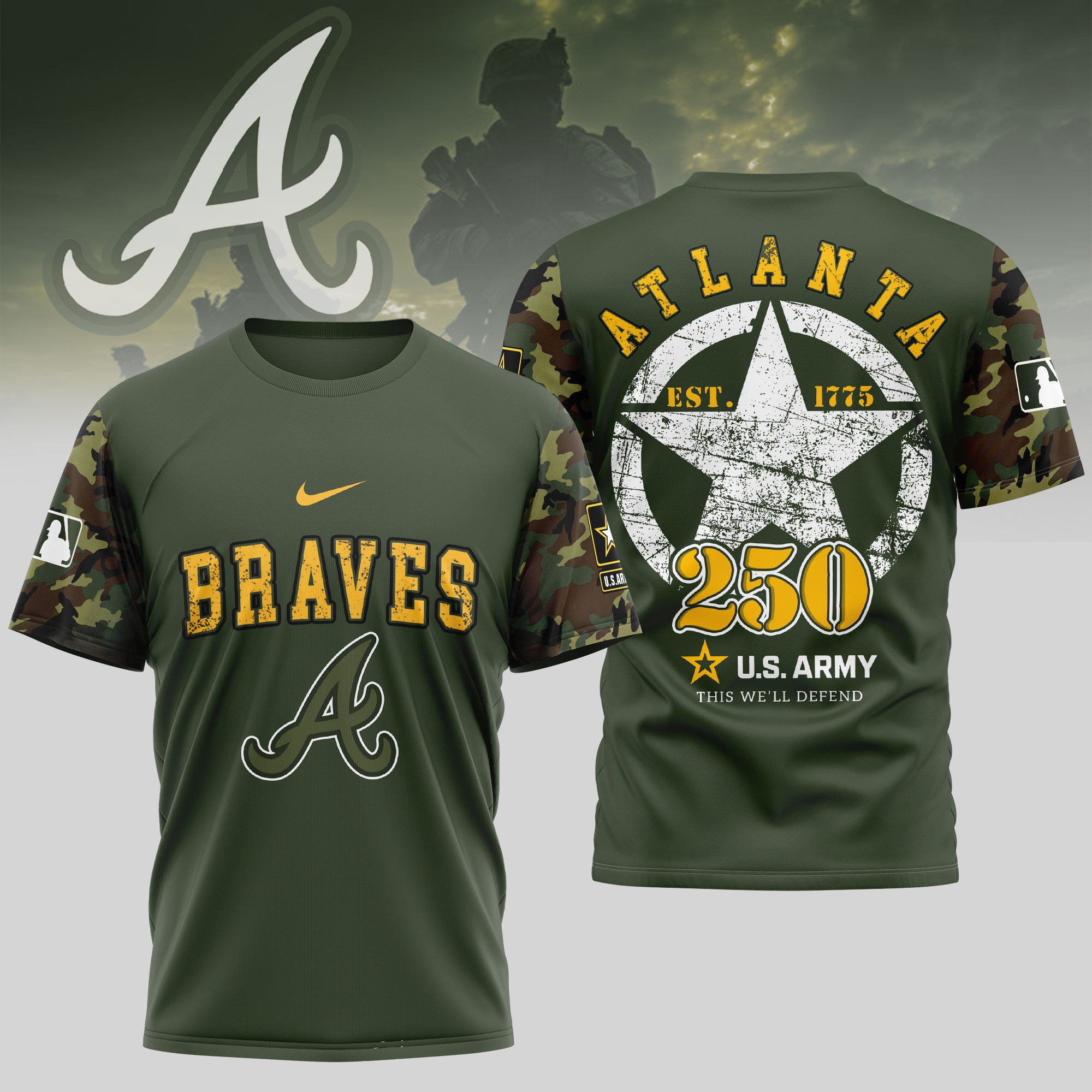 Sportswearmerch Atlanta Braves MLB Personalized T-shirt For Fan
