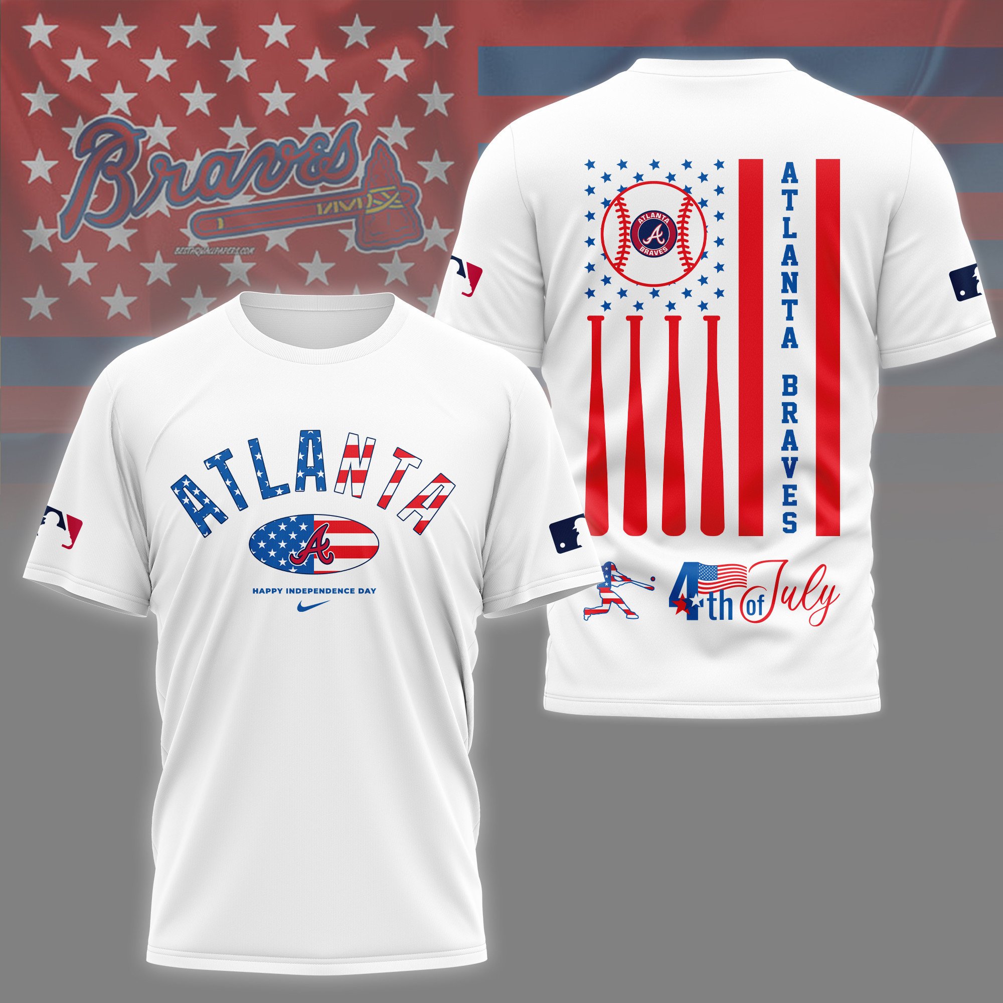 Sportswearmerch Atlanta Braves MLB Personalized T-shirt For Fan