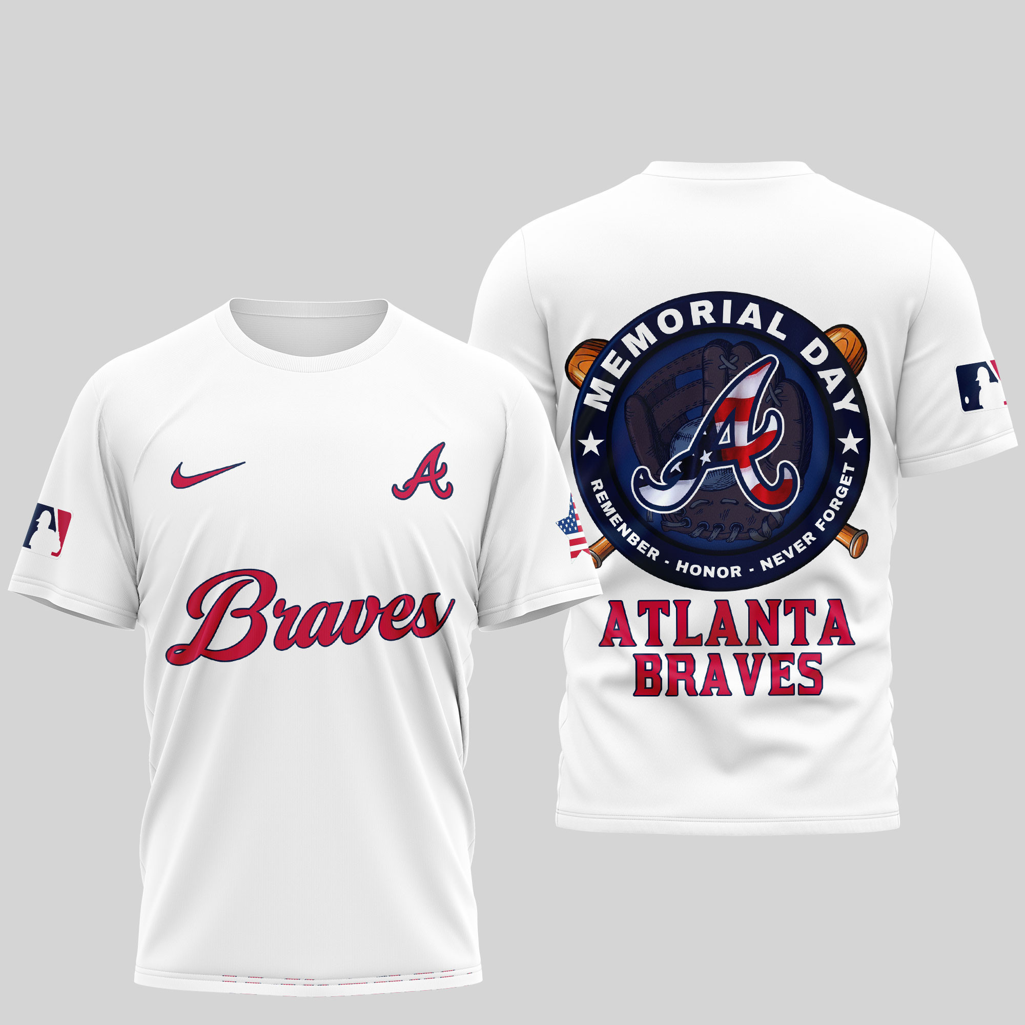 Sportswearmerch Atlanta Braves MLB Personalized T-shirt For Fan