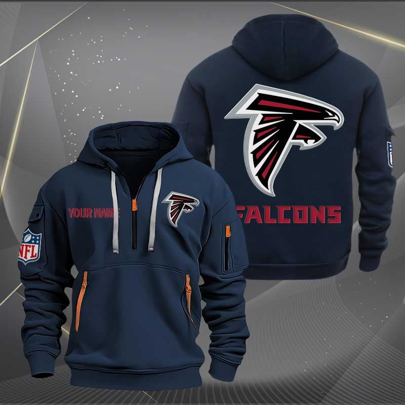 Sportswearmerch Atlanta Falcons NFL Half Zip Hoodie For Fan