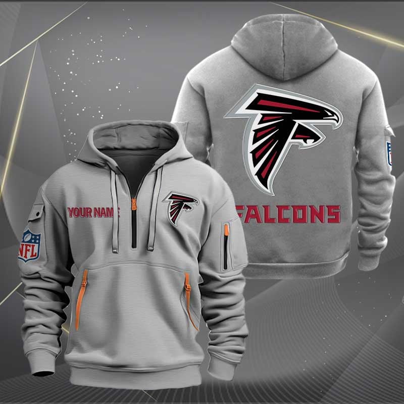 Sportswearmerch Atlanta Falcons NFL Half Zip Hoodie For Fan