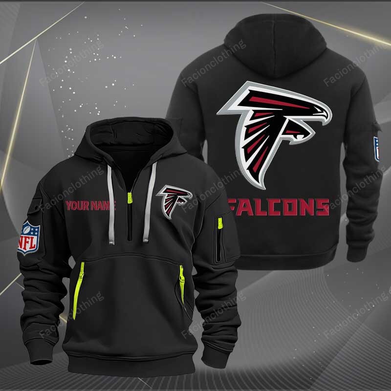 Sportswearmerch Atlanta Falcons NFL Half Zip Hoodie For Fan