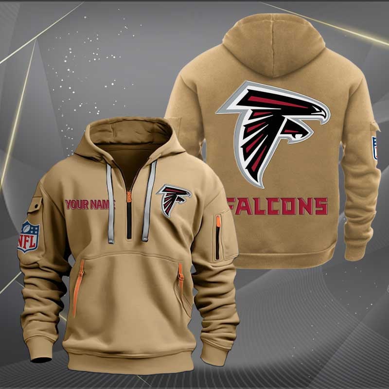 Sportswearmerch Atlanta Falcons NFL Half Zip Hoodie For Fan