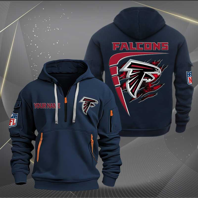 Sportswearmerch Atlanta Falcons NFL Personalized Half Zip Hoodie For Fan