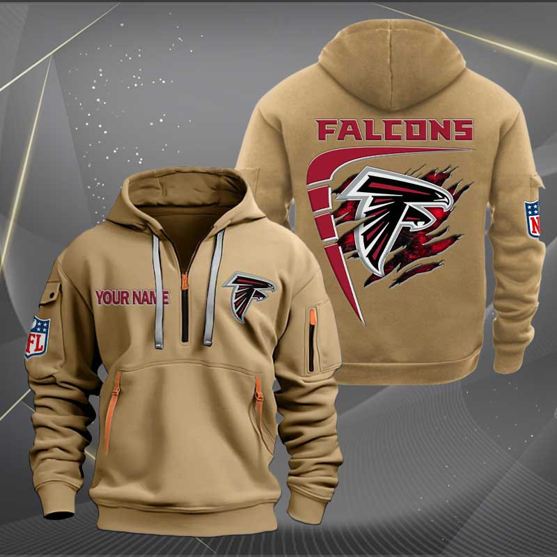 Sportswearmerch Atlanta Falcons NFL Personalized Half Zip Hoodie For Fan