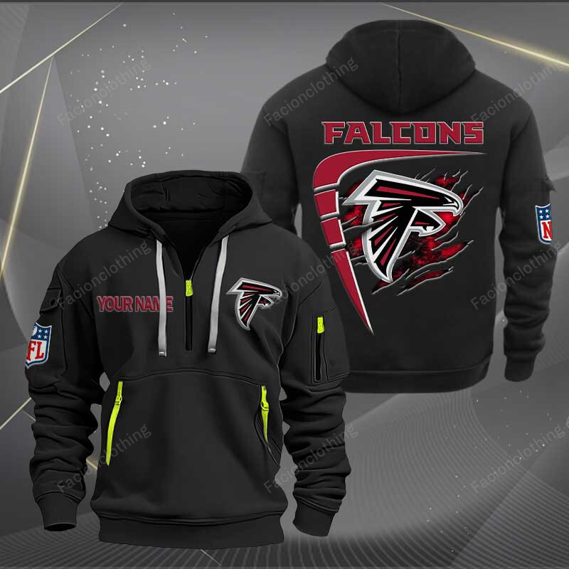 Sportswearmerch Atlanta Falcons NFL Personalized Half Zip Hoodie For Fan