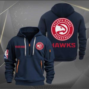 Sportswearmerch Atlanta Hawks NBA Half Zip Hoodie For Fan
