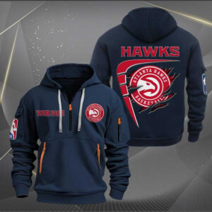 Sportswearmerch Atlanta Hawks NBA Personalized Half Zip Hoodie For Fan