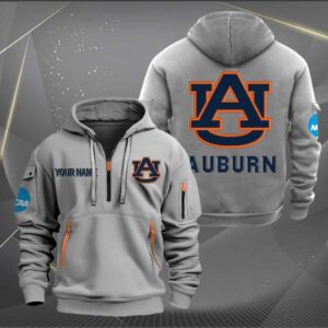 Sportswearmerch Auburn Tigers NCAA Personalized Half Zip Hoodie For Fan
