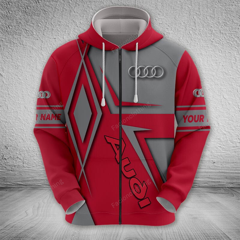 Sportswearmerch Audi Car Zip Hoodie For Fan