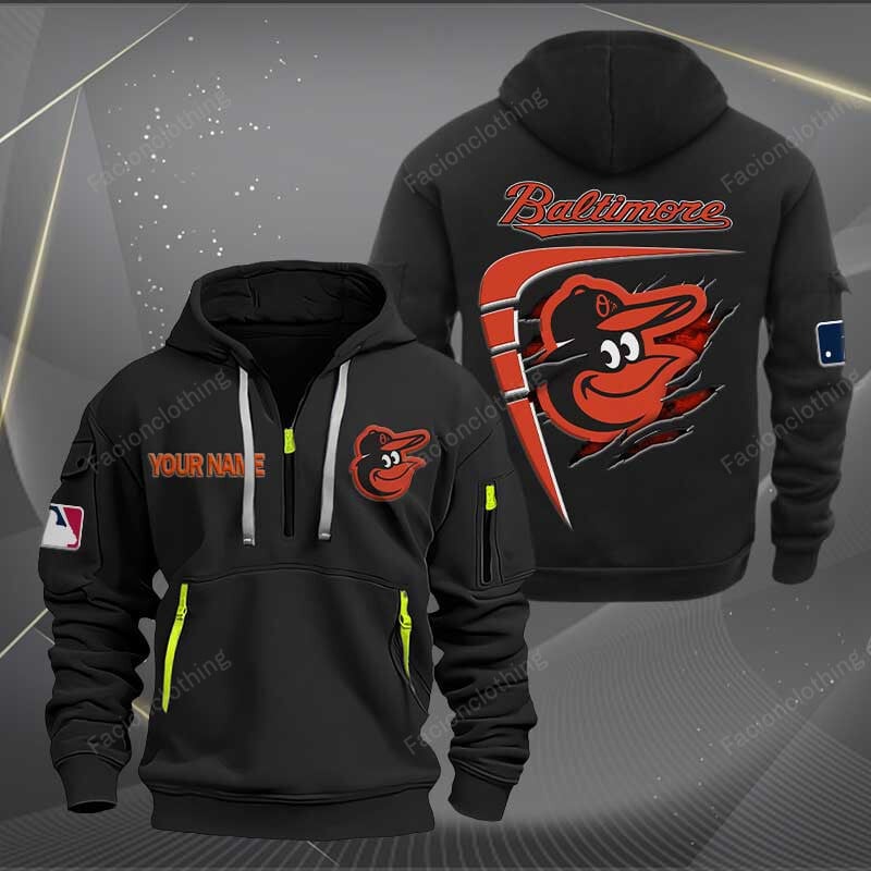 Sportswearmerch Baltimore Orioles MLB Personalized Half Zip Hoodie For Fan