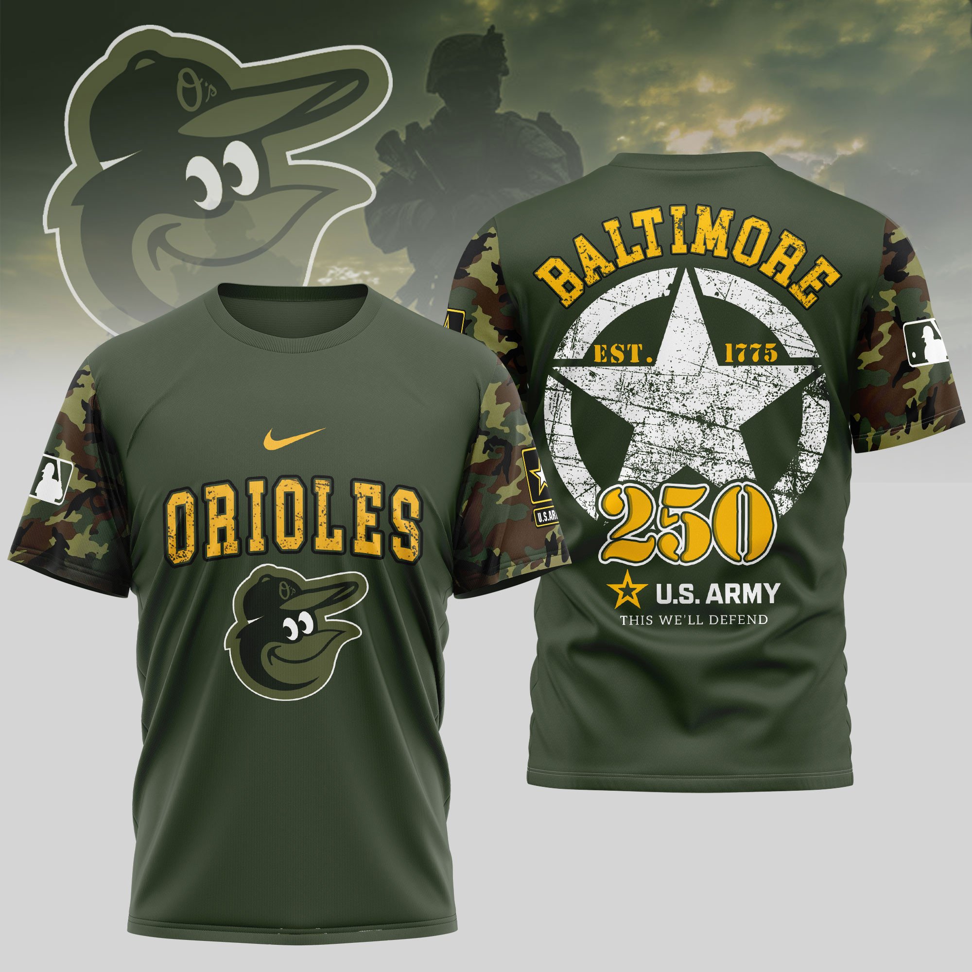 Sportswearmerch Baltimore Orioles MLB Personalized T-shirt For Fan