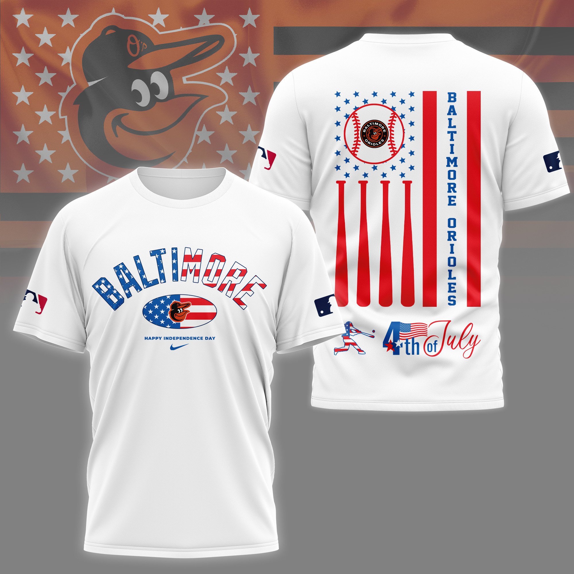 Sportswearmerch Baltimore Orioles MLB Personalized T-shirt For Fan