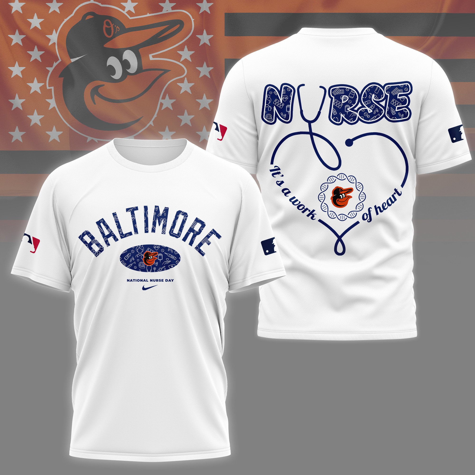 Sportswearmerch Baltimore Orioles MLB Personalized T-shirt For Fan
