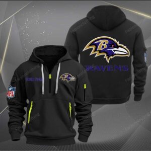 Sportswearmerch Baltimore Ravens NFL Half Zip Hoodie For Fan