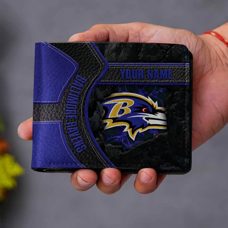 Sportswearmerch Baltimore Ravens NFL Men Folded Wallet Gift For Fans