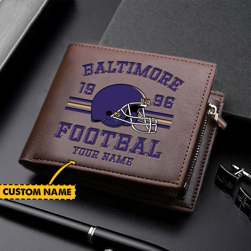 Sportswearmerch Baltimore Ravens NFL Personalized Men Wallet For Fan