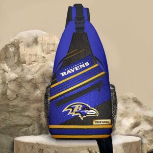 Sportswearmerch Baltimore Ravens NFL Personalized Sling Bag For Fan