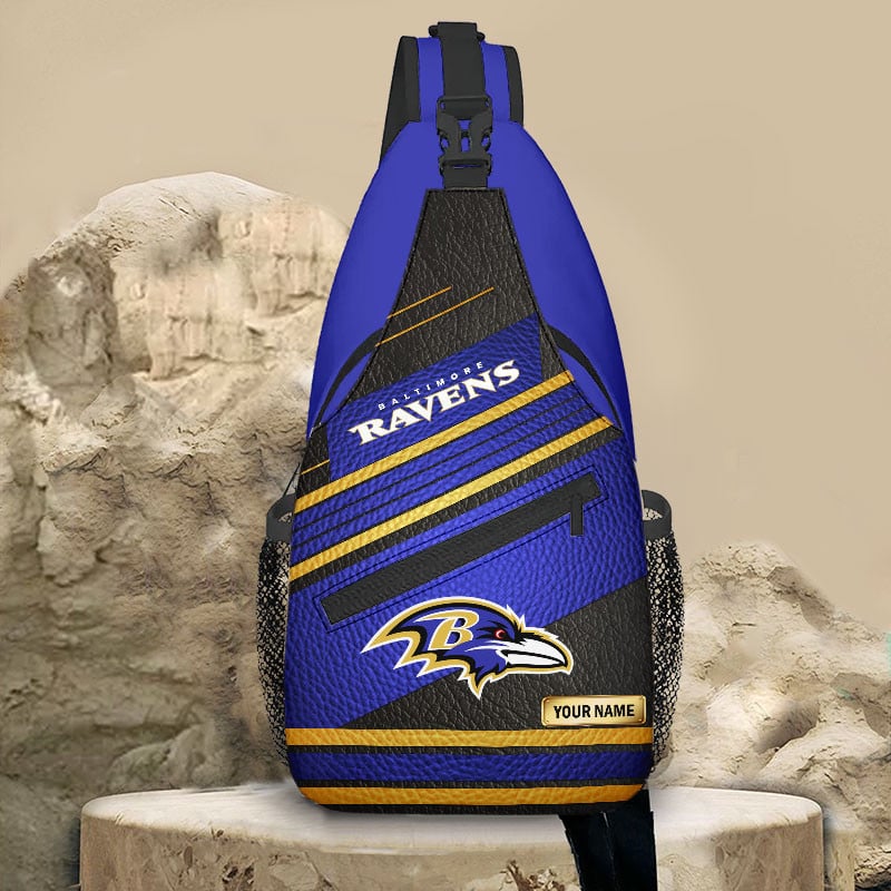 Sportswearmerch Baltimore Ravens NFL Personalized Sling Bag For Fan