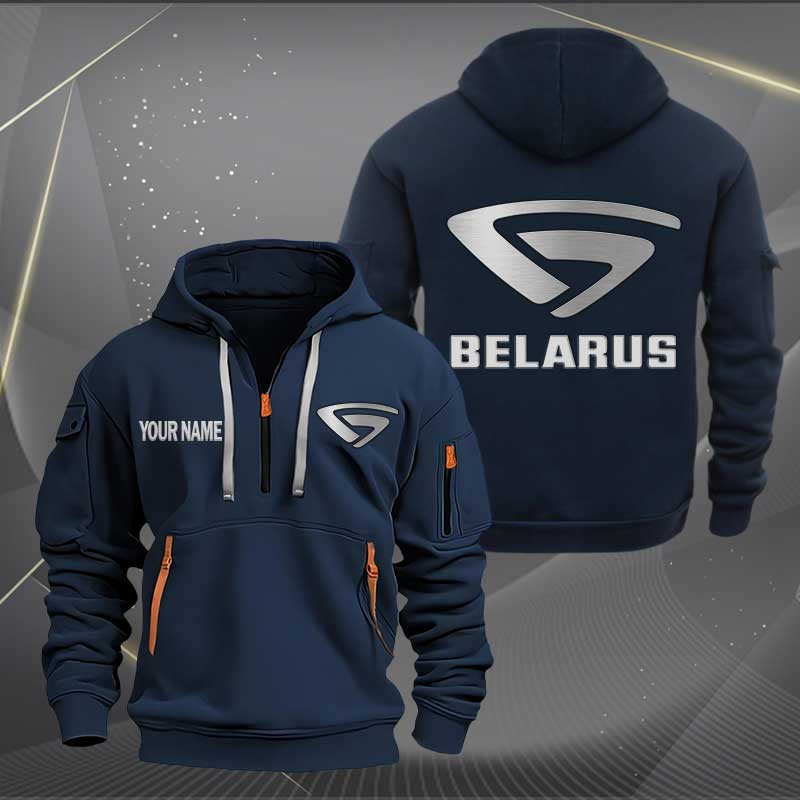 Sportswearmerch Belarus Tractor Personalized Half Zip Hoodie For Fan