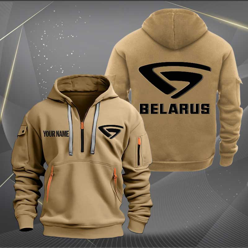 Sportswearmerch Belarus Tractor Personalized Half Zip Hoodie For Fan