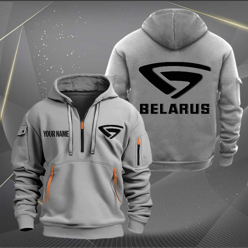 Sportswearmerch Belarus Tractor Personalized Half Zip Hoodie For Fan