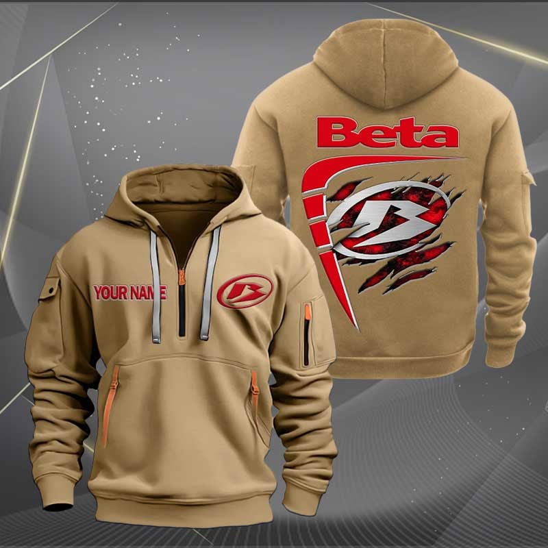 Sportswearmerch Beta Motorcycle Personalized Half Zip Hoodie For Fan