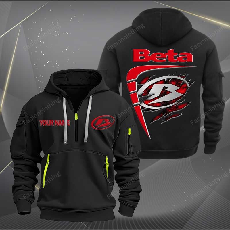 Sportswearmerch Beta Motorcycle Personalized Half Zip Hoodie For Fan