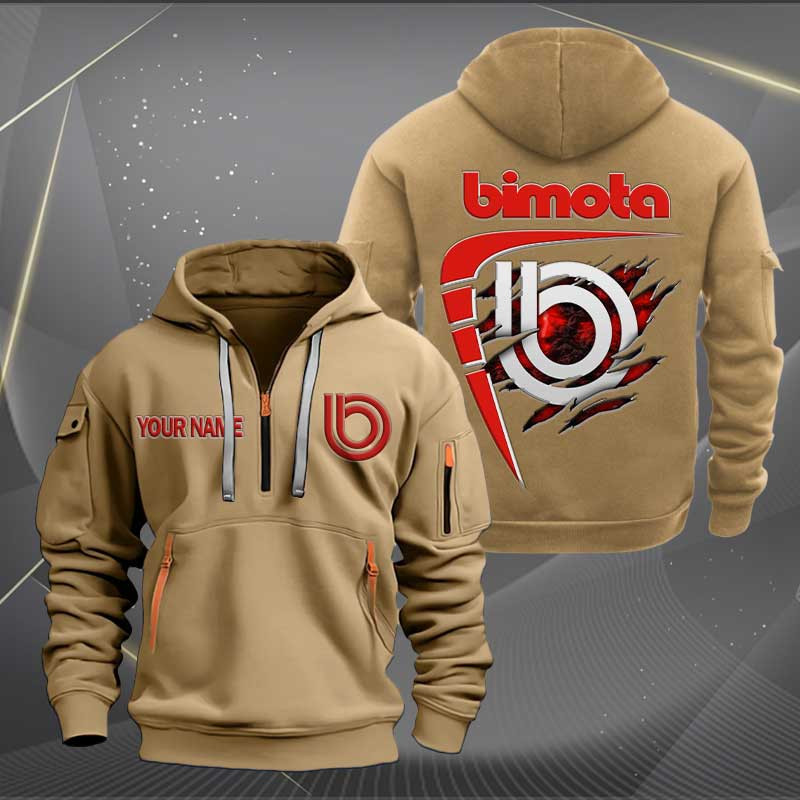 Sportswearmerch Bimota Motorcycle Personalized Half Zip Hoodie For Fan