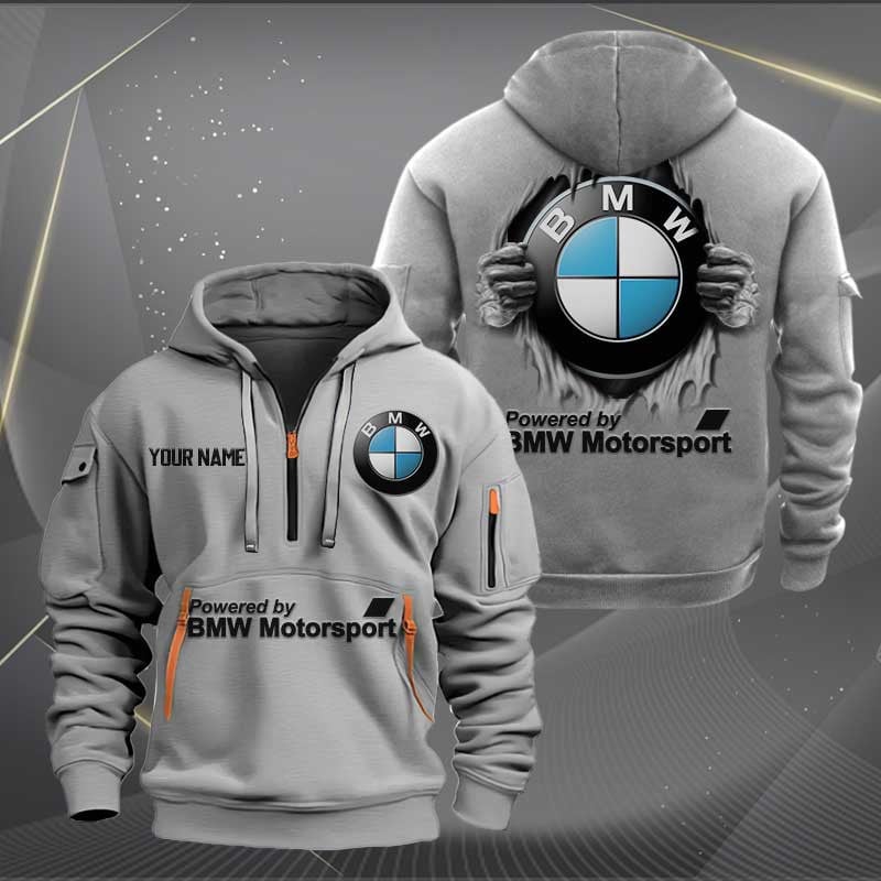 Sportswearmerch BMW Car Half Zip Hoodie For Fan