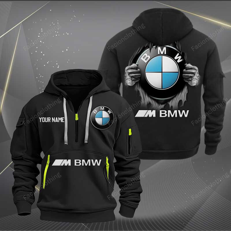 Sportswearmerch BMW Car Half Zip Hoodie For Fan