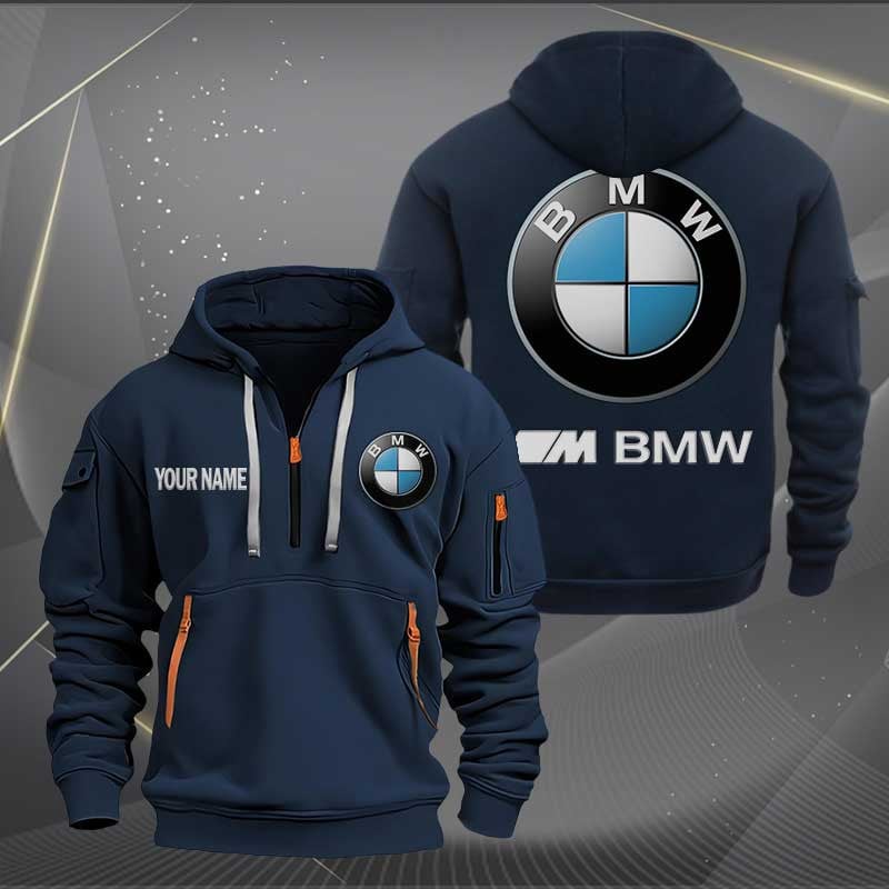 Sportswearmerch BMW Car Half Zip Hoodie For Fan